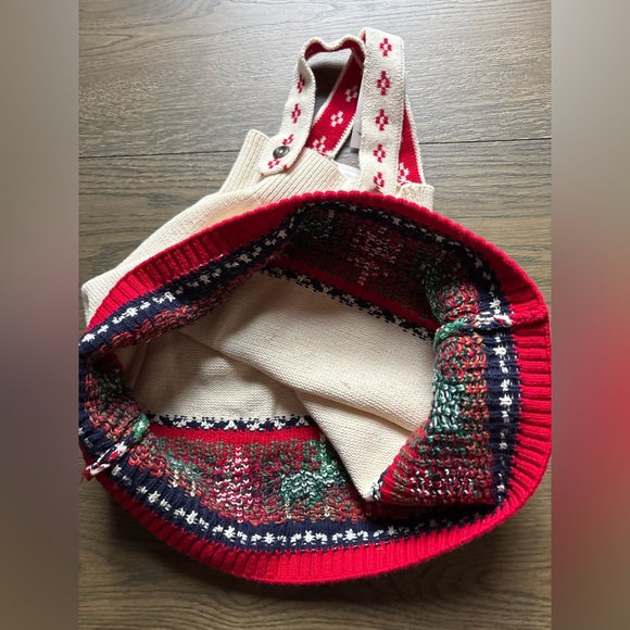 New Hanna Andersson Christmas/Holiday Knit Sweater Dress In Ivory/Dear Deer 2T - Picture 10 of 11